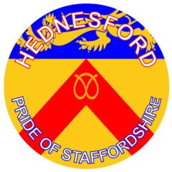Hednesford - Pride of Staffordshire - TWO PACK - Car Bumper Laptop Window Decal County Flag Sticker