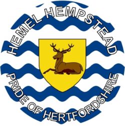 Hemel Hempstead - Pride of Hertfordshire - TWO PACK - Car Bumper Laptop Window Decal County Flag Sticker