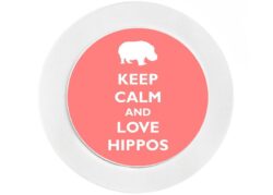 Keep Calm and Love Hippos - Car Tax Disc Permit Window Holder - Reusable
