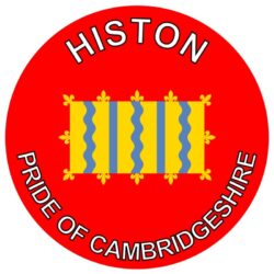 Histon - Pride of Cambridgeshire - TWO PACK - Car Bumper Laptop Window Decal County Flag Sticker