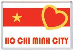 Ho Chi Minh City - Love Vietnam/Vietnamese Towns & Cities Flag - Jumbo Fridge Magnet Souvenir Gift Present