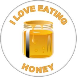 I Love Eating Honey - 59mm Badge/Badges Fun Gift Present