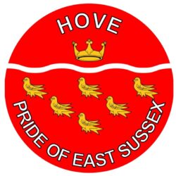 Hove - Pride of East Sussex - TWO PACK - Car Bumper Laptop Window Decal County Flag Sticker