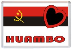 Huambo - Love Angolan Towns & Cities Flag - Jumbo Fridge Magnet Souvenir Gift Present