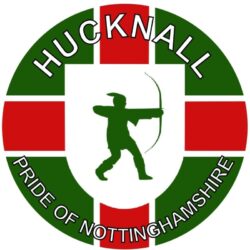 Hucknall - Pride of Nottinghamshire - TWO PACK - Car Bumper Laptop Window Decal County Flag Sticker