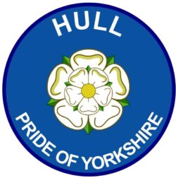 Hull - Pride of Yorkshire - TWO PACK - Car Bumper Laptop Window Decal County Flag Sticker