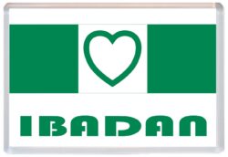 Ibadan - Love Nigeria/Nigerian Towns & Cities Flag - Jumbo Fridge Magnet Souvenir Gift Present