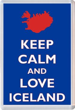 Keep Calm and Love Iceland - Jumbo Fridge Magnet Souvenir Gift Present