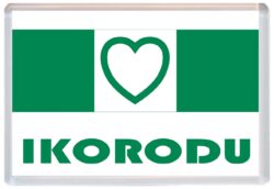 Ikorodu - Love Nigeria/Nigerian Towns & Cities Flag - Jumbo Fridge Magnet Souvenir Gift Present