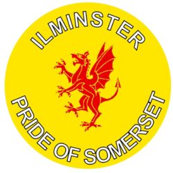 Ilminster - Pride of Somerset - TWO PACK - Car Bumper Laptop Window Decal County Flag Sticker