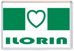 Ilorin - Love Nigeria/Nigerian Towns & Cities Flag - Jumbo Fridge Magnet Souvenir Gift Present