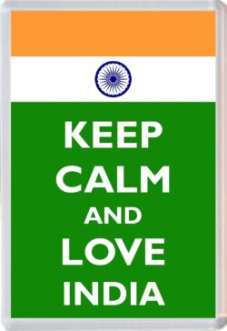 Keep Calm and Love India - Jumbo Fridge Magnet Souvenir Gift Present