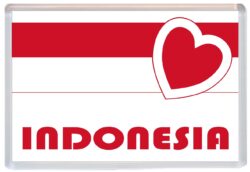 Indonesia - Love Indonesian Towns & Cities Flag - Jumbo Fridge Magnet Souvenir Gift Present