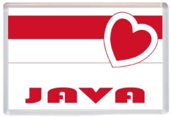 Java - Love Indonesia/Indonesian Towns & Cities Flag - Jumbo Fridge Magnet Souvenir Gift Present