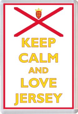 Keep Calm and Love Jersey - Jumbo Fridge Magnet Souvenir Gift Present