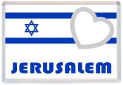Jerusalem - Love Israel/Israeli Towns & Cities Flag - Jumbo Fridge Magnet Souvenir Gift Present