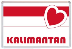 Kalimantan - Love Indonesia/Indonesian Towns & Cities Flag - Jumbo Fridge Magnet Souvenir Gift Present