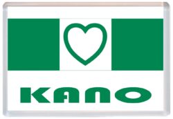 Kano - Love Nigeria/Nigerian Towns & Cities Flag - Jumbo Fridge Magnet Souvenir Gift Present