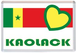 Kaolack- Love Senegal/Senegalese Towns & Cities Flag - Jumbo Fridge Magnet Souvenir Gift Present