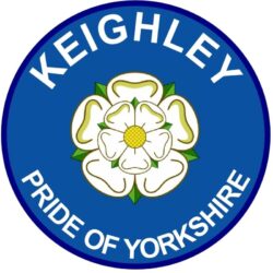 Keighley - Pride of Yorkshire - TWO PACK - Car Bumper Laptop Window Decal County Flag Sticker