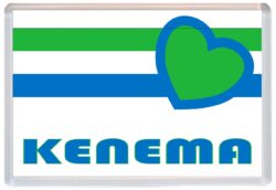 Kenema - Love Sierra Leone Towns & Cities Flag - Jumbo Fridge Magnet Souvenir Gift Present