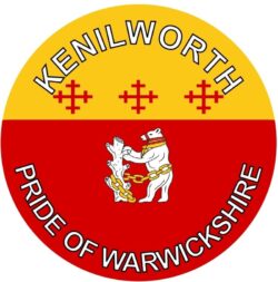 Kenilworth - Pride of Warwickshire - TWO PACK - Car Bumper Laptop Window Decal County Flag Sticker