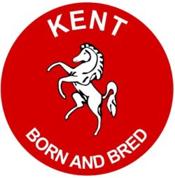 Kent Born & Bred - TWO PACK - Car Bumper Laptop Window Decal County Flag Sticker