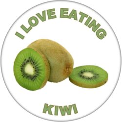 I Love Eating Kiwi - 59mm Badge/Badges Fun Gift Present