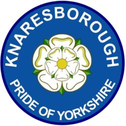 Knaresborough - Pride of Yorkshire - TWO PACK - Car Bumper Laptop Window Decal County Flag Sticker