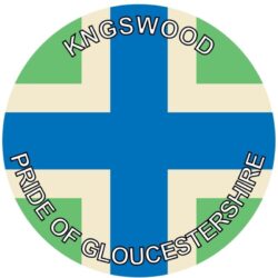 Kingswood - Pride of Gloucestershire - TWO PACK - Car Bumper Laptop Window Decal County Flag Sticker
