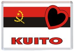 Kuito - Love Angola/Angolan Towns & Cities Flag - Jumbo Fridge Magnet Souvenir Gift Present
