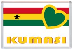 Kumasi - Love Ghana/Ghanian Towns & Cities Flag - Jumbo Fridge Magnet Souvenir Gift Present