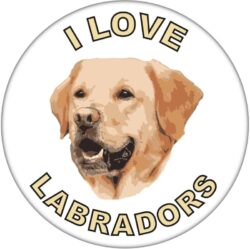 I Love Labradors - 59mm Badge/Badges Fun Gift Present