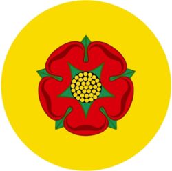 Lancashire County Flag - TWO PACK - Car Bumper Laptop Window Decal Sticker