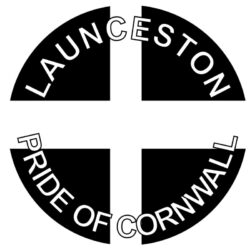Launceston - Pride of Cornwall - TWO PACK - Car Bumper Laptop Window Decal County Flag Sticker