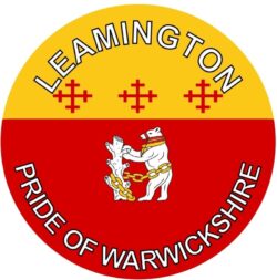 Leamington - Pride of Warwickshire - TWO PACK - Car Bumper Laptop Window Decal County Flag Sticker