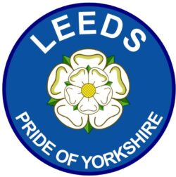 Leeds - Pride of Yorkshire - TWO PACK - Car Bumper Laptop Window Decal County Flag Sticker