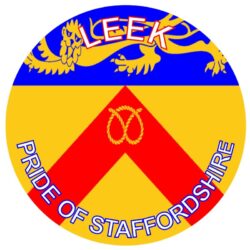 Leek - Pride of Staffordshire - TWO PACK - Car Bumper Laptop Window Decal County Flag Sticker