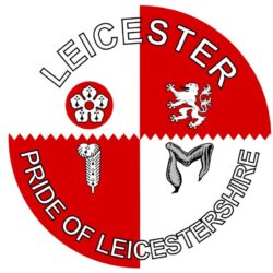 Leicester - Pride of Leicestershire - TWO PACK - Car Bumper Laptop Window Decal County Flag Sticker