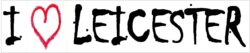 I Love Leicester - Car Bumper Laptop Window Decal Sticker
