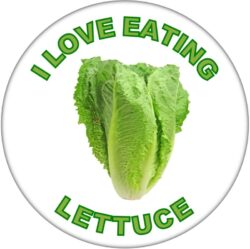 I Love Eating Lettuce - 59mm Badge/Badges Fun Gift Present