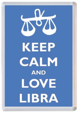 Keep Calm and Love Libra - Jumbo Fridge Magnet Star Sign Souvenir Gift Present