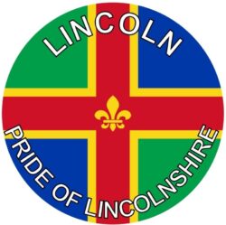 Lincoln - Pride of Lincolnshire - TWO PACK - Car Bumper Laptop Window Decal County Flag Sticker