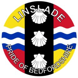 Linslade - Pride of Bedfordshire - TWO PACK - Car Bumper Laptop Window Decal County Flag Sticker