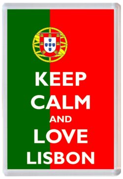 Keep Calm and Love Lisbon - Jumbo Fridge Magnet Souvenir Gift Present