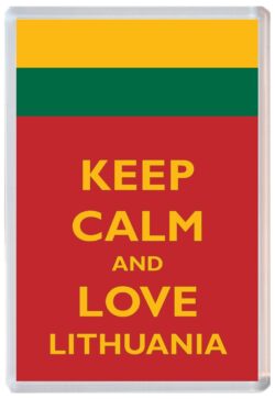 Keep Calm and Love Lithuania - Jumbo Fridge Magnet Souvenir Gift Present