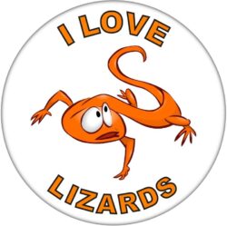 I Love Lizards - 59mm Badge/Badges Fun Gift Present