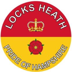 Locks Heath - Pride of Hampshire - TWO PACK - Car Bumper Laptop Window Decal County Flag Sticker