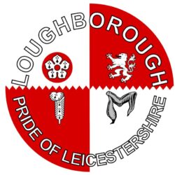 Loughborough - Pride of Leicestershire - TWO PACK - Car Bumper Laptop Window Decal County Flag Sticker