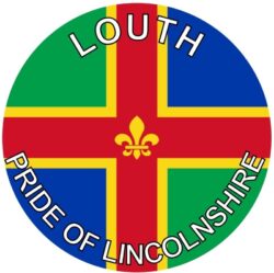 Louth - Pride of Lincolnshire - TWO PACK - Car Bumper Laptop Window Decal County Flag Sticker